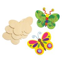 Colorations - versier je eigen houten vlinders, set van 12