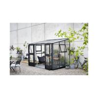 Muurkas Veranda 6,6 antraciet 3 mm veiligheidsglas 10 mm polycarbonaat Royal Well - Royal well