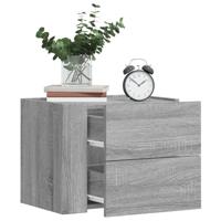 Nachtkastjes 2 st wandgemonteerd 45x30x35 cm grijs sonoma eiken - thumbnail