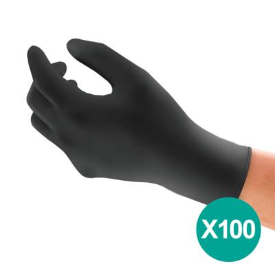 Ansell MICROFLEX 93-852 Nitril wegwerphandschoenen (100x) zwart - latex/poedervrij maat 10/XL