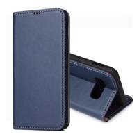 Dermis textuur PU horizontale Flip lederen case voor Galaxy S10 E met houder & kaartsleuven & portemonnee (blauw)