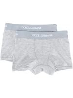 Dolce & Gabbana Kids set de deux boxers à logo - Gris - thumbnail