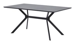 WOOOD Eettafel 'Bruno' 160 x 90cm, kleur zwart