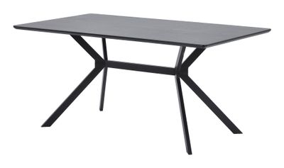 WOOOD Eettafel 'Bruno' 160 x 90cm, kleur zwart