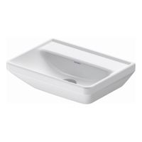 Fontein Duravit D-Neo Inbouw Met Kraanvlak Zonder Kraangat 45 cm Hoogglans Wit