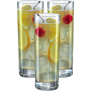 Bormioli longdrinkglazen - set 12x stuks - 305 ml - glas - transparant