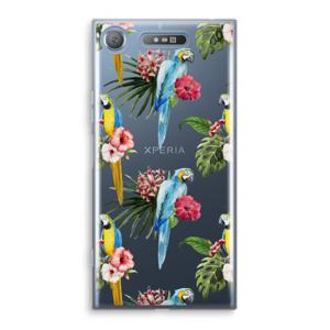 Kleurrijke papegaaien: Sony Xperia XZ1 Transparant Hoesje