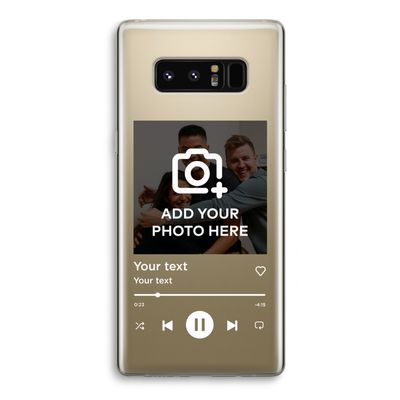 Music Player: Samsung Galaxy Note 8 Transparant Hoesje