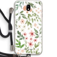 Botanical sweet flower heaven: Samsung Galaxy J7 (2017) Transparant Hoesje met koord