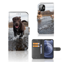 Apple iPhone 12 Mini Telefoonhoesje met Pasjes Honden Labrador - thumbnail