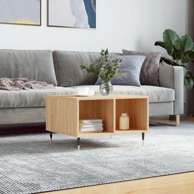 Salontafel 60x50x36,5 cm bewerkt hout sonoma eikenkleurig