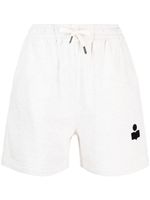 MARANT ÉTOILE short de sport en coton biologique à logo imprimé - Tons neutres