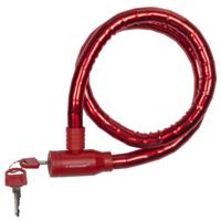 Dunlop kabelslot - rood - plastic coating - 80 cm   - - thumbnail