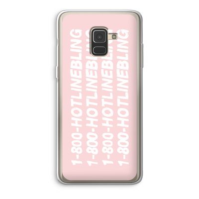 Hotline bling pink: Samsung Galaxy A8 (2018) Transparant Hoesje