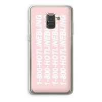 Hotline bling pink: Samsung Galaxy A8 (2018) Transparant Hoesje