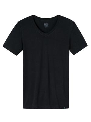 Schiesser - Long Life Soft - Shirt 1/2 - zwartblauw, Maat:S