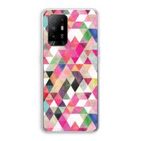 Gekleurde driehoekjes: Oppo A94 5G Transparant Hoesje