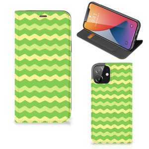 iPhone 12 | iPhone 12 Pro Hoesje met Magneet Waves Green