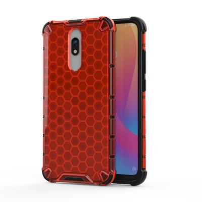 Voor Xiaomi Redmi 8A schokbestendig honingraat PC + TPU case (rood)