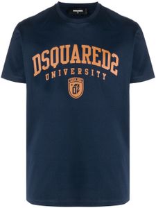 DSQUARED2 t-shirt en coton à logo imprimé - Bleu