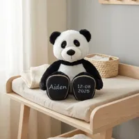 Knuffel Pandabeer met naam en datum
