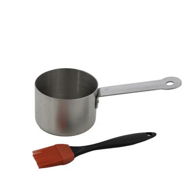 Sauspan uit rvs met borstel 23x7.5x10.5cm - Barbecook