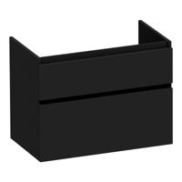 Brauer Delight - Onderkast - 80 cm - met 2 Softclose Lades Greeploos en 1 Sifon Uitsparing - Mat Zwart