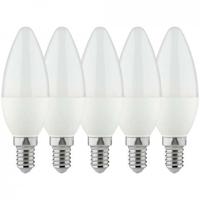 LongLife LED Lamp Kaars E14 - Mat - Warm wit licht - 4W vervangt 40W - Voordeelverpakking - 5 kaarslampen LongLife LED Lamp Kaars E14 - Mat - Warm wit licht - 4W vervangt 40W - Voordeelverpakking - 5 kaarslampen
