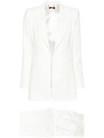 Elisabetta Franchi costume à design texturé - Blanc - thumbnail