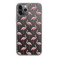 Flamingoprint groen: iPhone 11 Pro Transparant Hoesje