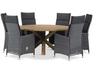 Garden Collections Madera/Sand City rond 160 cm dining tuinset 7-delig