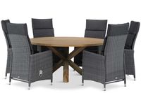 Garden Collections Madera/Sand City rond 160 cm dining tuinset 7-delig - thumbnail