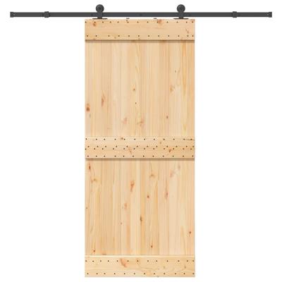 Schuifdeur met beslag 90x210 cm massief grenenhout
