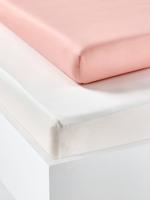 Set van 2 hoeslakens voor kinderen van gerecycled katoen lichtroze