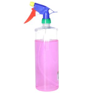 Plasticforte Plantenspuit met een inhoud van 1000 ml - transparant - verstuiver kop multi kleuren - 30 cm   -