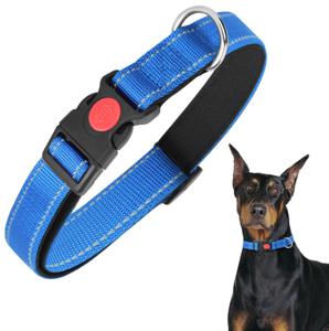 Hondenhalsband met kliksluiting blauw L