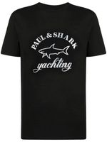 Paul & Shark t-shirt à logo imprimé - Noir