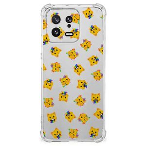 Doorzichtige Silicone Hoesje voor Xiaomi 13 Katten Emojis