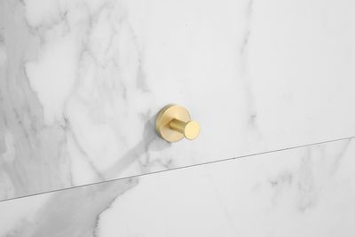 Handdoek haak SaniClear Brass | Wandmontage | Messing | Rond | Geborsteld messing - Mat goud