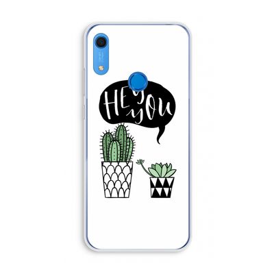 Hey you cactus: Huawei Y6s Transparant Hoesje