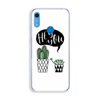 Hey you cactus: Huawei Y6s Transparant Hoesje