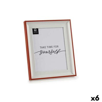 Fotolijsten Gift Decor Wit Rood Kristal Plastic (6 Stuks)
