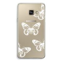 White butterfly: Samsung Galaxy A3 (2016) Transparant Hoesje - thumbnail