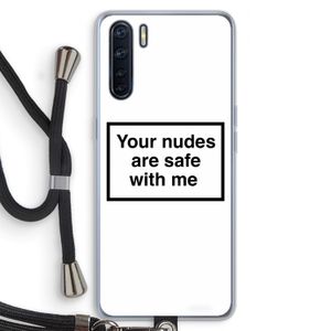 Safe with me: Oppo A91 Transparant Hoesje met koord