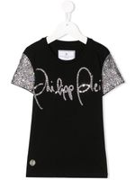 Philipp Plein Junior t-shirt à ornements - Noir - thumbnail