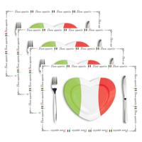 Placemat Italiaans design - 40x stuks - 42 x 30 cm - 90g - Italie