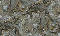 Dutch Wallcoverings Carrara Best - Blauw/Goud