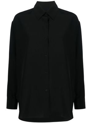 Nili Lotan chemise en soie à manches longues - Noir
