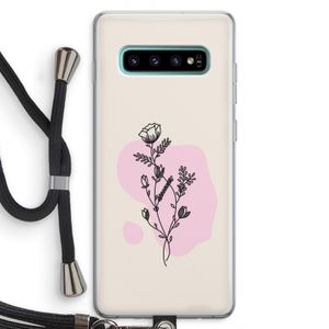 Roses are red: Samsung Galaxy S10 Plus Transparant Hoesje met koord
