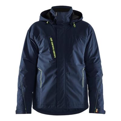 Blåkläder 4484 winterjas 4-weg stretch - blauw/High Vis geel maat L